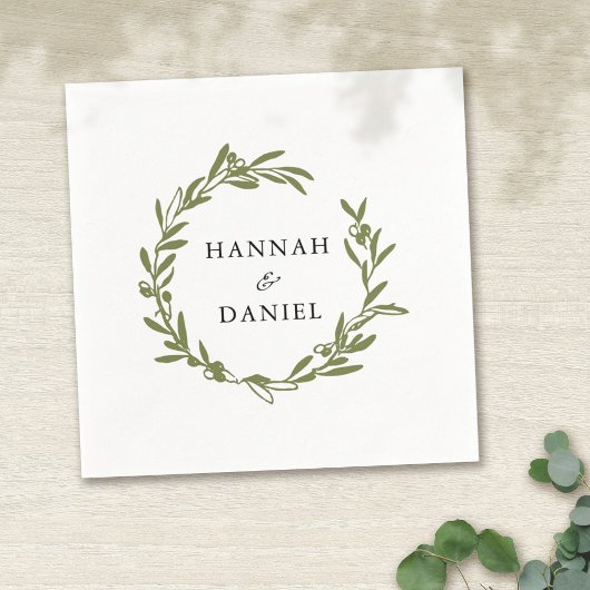 Olive Branch Wedding Napkins Servet