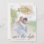 Olive Branch Wedding Photo Save the Date (Voorkant)