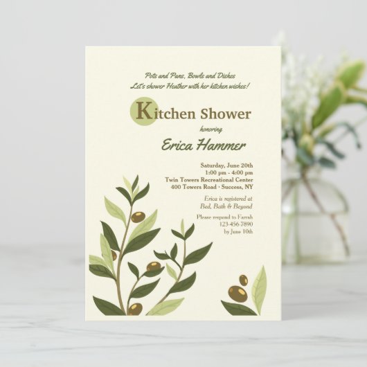 Olive Branches Invitation (Debout devant)