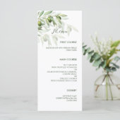 Olive Branches Waterverf Rustic Wedding Menu (Staand voorkant)