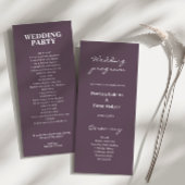 Olive Brown Wedding Flat Programma