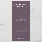 Olive Brown Wedding Flat Programma (Achterkant)