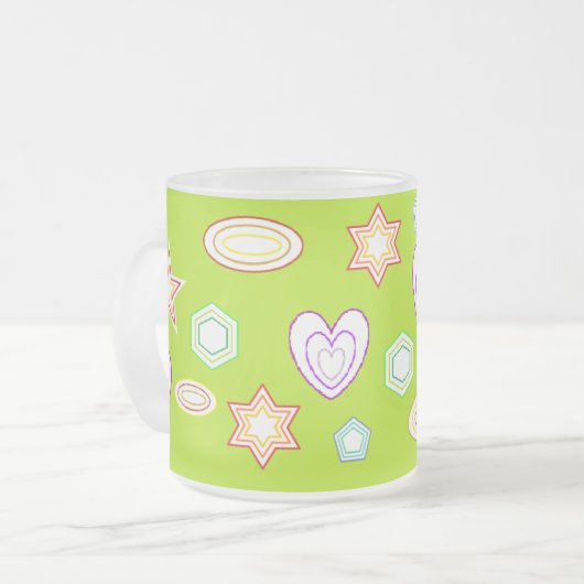 Olive colour Shapes mug (Devant gauche)