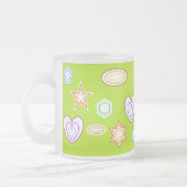 Olive colour Shapes mug (Gauche)