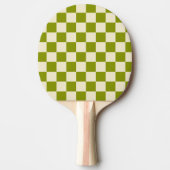 Olive & Cream Checker Tafeltennisbatje (Voorkant)