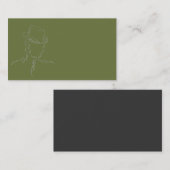 Olive de cartes de visite et homme gris dans un (Devant / Derrière)