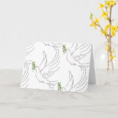 Olive Dove Kaart (Gele Bloem)