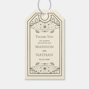 Olive Elegant Gothic Tarot Bruiloft Dank u Cadeaulabel