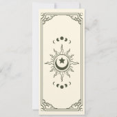 Olive Elegant Tarot Kaart Wedding Menu (Achterkant)