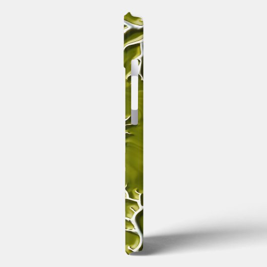 Olive Embossed Branch iPhone Case Style (Achterkant / Links)