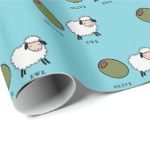 Olive Ewe Love Puns Cadeaupapier (Rol Hoek)