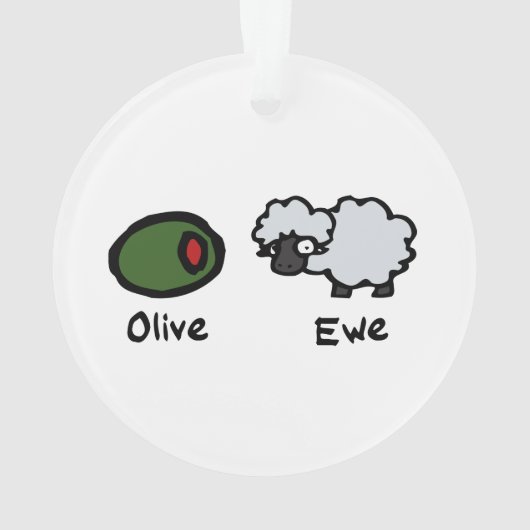Olive Ewe Ornament (achterkant)
