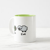 Olive Ewe Tweekleurige Koffiemok (Voorkant links)