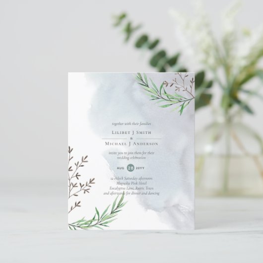 Olive Feuille Mariage Dusty Blue Lemon (Debout devant)