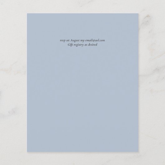 Olive Feuille Mariage Dusty Blue Lemon (Dos)