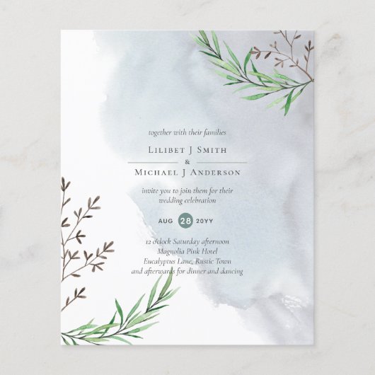 Olive Feuille Mariage Dusty Blue Lemon (Devant)