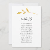 olive feuille. Numéro de table classique avec assi (Devant)