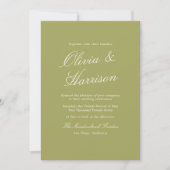 Olive Garden Photo Wedding Invitation (Devant)