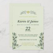 Olive Garden toscan Invitation mariage (Devant / Derrière)