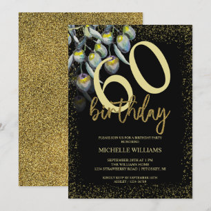 Olive Glitter Gouden Kalligrafie Verjaardag Kaart