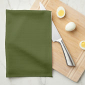 Olive Green Background Decor om aan te passen Theedoek (Quarter Fold)