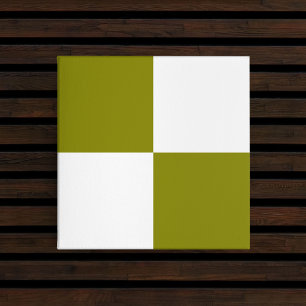 Olive Green Blanc À damiers Carreaux en céramique