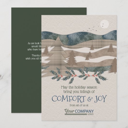 Olive Green, Blue Nature Company Cartes de fin de  (Devant / Derrière)