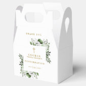 Olive Green Botanical Modern bevestiging Bedankdoosjes (Geopend)