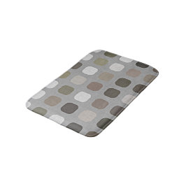 Olive Green Brown Mauve Taupe Round Square Art Badmat