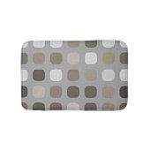 Olive Green Brown Mauve Taupe Round Square Art Badmat (Voorkant)