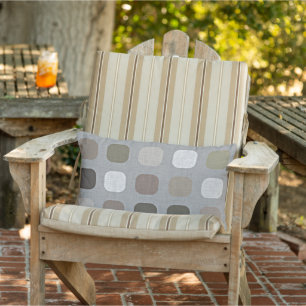 Olive Green Brown Mauve Taupe Round Square Art Buitenkussen