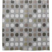 Olive Green Brown Mauve Taupe Round Square Art Douchegordijn (Voorkant)
