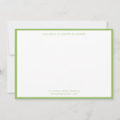 Olive Green Classic Border Flat Note Card Notitiekaartje (Voorkant)