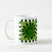 Olive Green Daisy Flower, Motif Stripes - Mug (Gauche)
