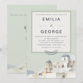 Olive Green Destination Wedding | Elegant Kaart (Voorkant / Achterkant)