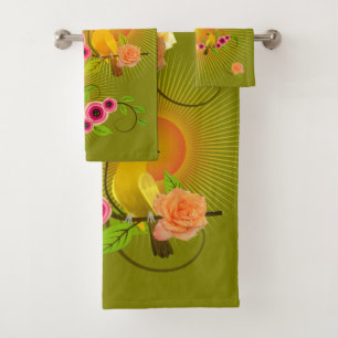 Olive Green - Dew Drops & Sunshine Serviettes de b