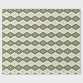Olive green diamond pattern cadeaupapier (Vlak)