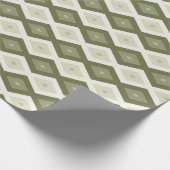 Olive green diamond pattern cadeaupapier (Hoek)