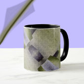 Olive Green et Purple Art Déco Mug Abstrait