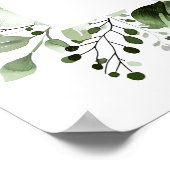 Olive Green Floral Couples Affiche de bienvenue do (Coin)