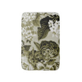 Olive Green  Floral Toile No.1 Badmat (Voorkant Verticaal)