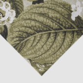 Olive Green  Floral Toile No.1 Tissuepapier (Detail)