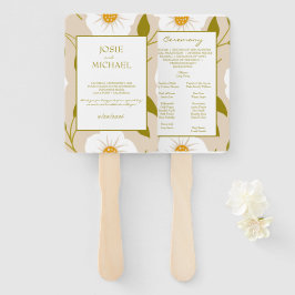 Olive Green Floral Wedding Handwaaier