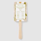 Olive Green Floral Wedding Handwaaier (Achterkant)