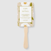 Olive Green Floral Wedding Handwaaier (Voorkant)