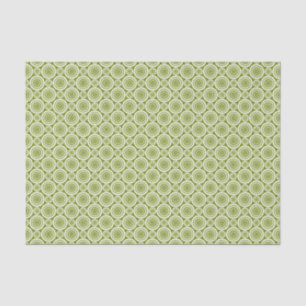 Olive Green Geometric Design Cute Patroon Tissuepapier