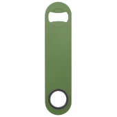 Olive Green Gepersonaliseerde Groomsman Speed Flessenopener (Achterkant)