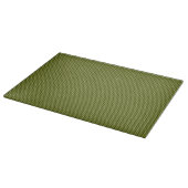 Olive Green Gingham-15x11 GLASS CUTTING BOARD Snijplank (Hoek)