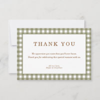 Olive Green Gingham Baby shower