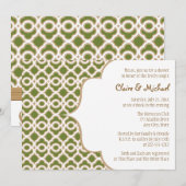 Olive Green Gold Moroccan Couples Wedding Shower Kaart (Voorkant / Achterkant)